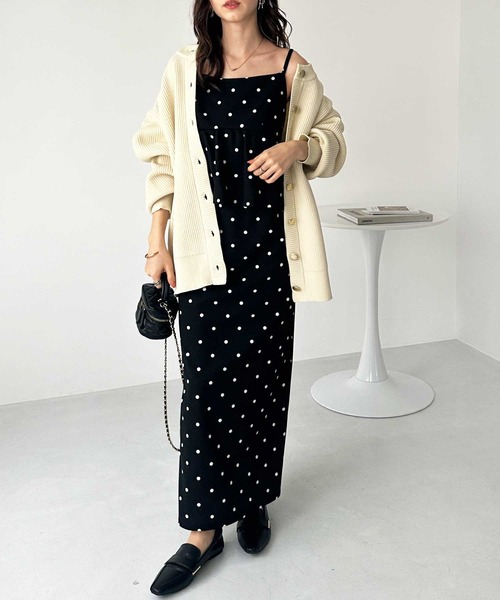 GeeRA(ジーラ)の「【新色追加/S-LL展開】楽ちん!細見えペプラムキャミワンピース(ワンピース・レディース・ブラック/グレー系その他/ベージュ/ブラック系その他/チャコール/ホワイト系その他/ブラック系その他2・LARGE/X-LARGE/MEDIUM/SMALL)」の10枚目の写真