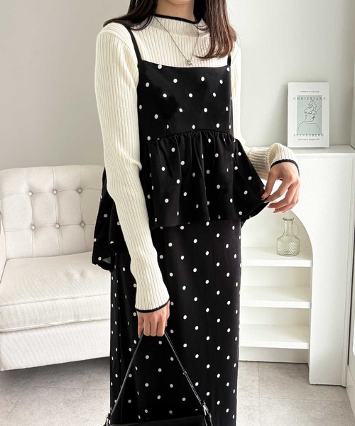 セール】【新色追加/S-LL展開】楽ちん！細見えペプラムキャミ