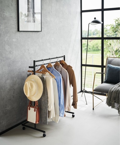 BIRTHDAY BAR（バースデイバー）の「tower 収納力アップハンガーラック 2段（収納グッズ・レディース・ホワイト/ブラック・フリー）」の16枚目の写真