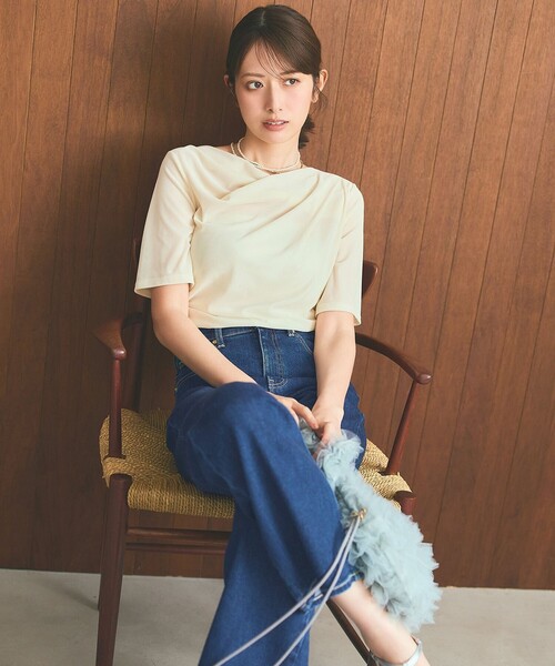 ANY SIS(エニィスィス)の「【美Denimシリーズ】セミカーブワイド デニム(デニムパンツ・レディース・ダルブルー系/ホワイト系/スカイブルー系・3/2/1)」の22枚目の写真