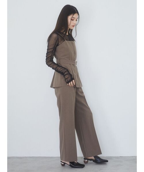 MURUA（ムルーア）の「【セットアップ対応】フライフロントペプラムビスチェ（ベスト・レディース・モカ/ライトグレー/ピンク/グレー/ブラック・FREE）」の20枚目の写真