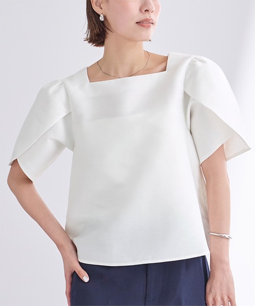tシャツ square neck turip sleeve pull(スクエアネックチューリップスリーブプルオーバー) レディース DRESSLAVE tシャツ square neck turip sleeve pull(スクエア