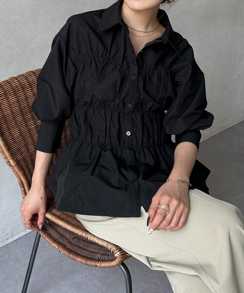 ビスチェシャーリングシャツ（シャツ/ブラウス）｜Thevon