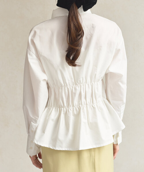 Thevon(ゼボン)の「ビスチェシャーリングシャツ(シャツ/ブラウス・レディース・サックスブルー/オフホワイト/グレー/レモンイエロー/ブラック・FREE)」の16枚目の写真