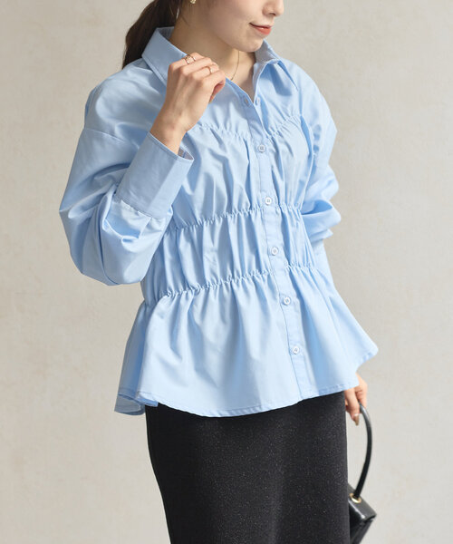 完売品 新品 fitmore シャーリングビスチェTシャツ シャーリングビスチェTシャツ【宅配便】 | Fit more