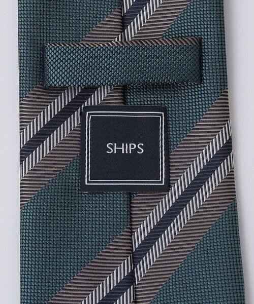 セール】SHIPS: シルク ジャカード サテン ストライプ ネクタイ