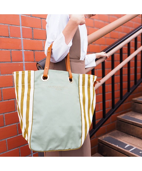LES TOILES DU SOLEIL(レトワールデュソレイユ)の「rectangle tote grand(レクタングルトート グラン)(トートバッグ・レディース・グリーン系/ネイビー系/ブラック・フリー)」の1枚目の写真