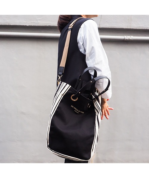 LES TOILES DU SOLEIL(レトワールデュソレイユ)の「rectangle tote grand(レクタングルトート グラン)(トートバッグ・レディース・グリーン系/ネイビー系/ブラック・フリー)」の2枚目の写真