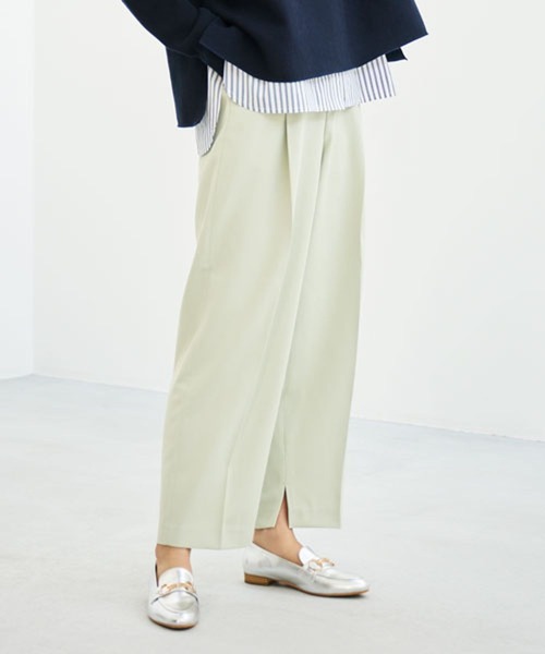 しましま⚫︎ マルチシーズンゆるテーパードパンツ＜低身長サイズあり