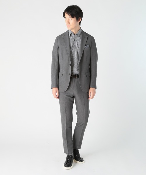 CROWDED CLOSET（クラウデッドクローゼット）の「千鳥柄ジャカードニットジャージポロ（ポロシャツ・メンズ・ブルー系その他/ネイビー/ブルー・02/03/04）」の7枚目の写真