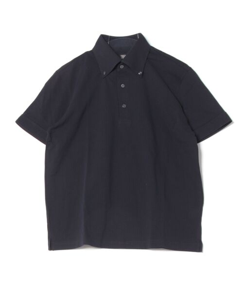 CROWDED CLOSET（クラウデッドクローゼット）の「千鳥柄ジャカードニットジャージポロ（ポロシャツ・メンズ・ブルー系その他/ネイビー/ブルー・02/03/04）」の11枚目の写真