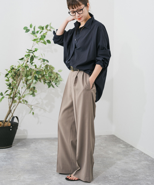 ウーステッドワイドパンツ（スラックス）｜Spick & Span