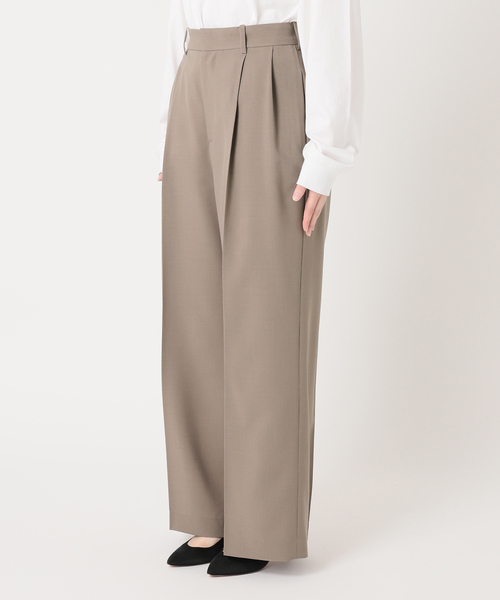 セール】ウーステッドワイドパンツ（スラックス）｜Spick & Span