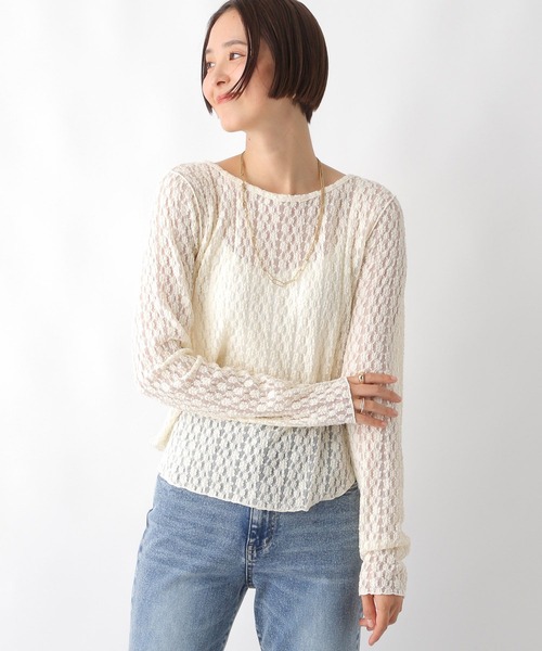 LEPSIM（レプシィム）の「2WAYレースプルオーバー　292558（Tシャツ/カットソー・レディース・ブラック/アイボリー・FREE）」の11枚目の写真