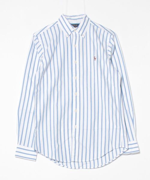 POLO RALPH LAUREN（ポロ ラルフ ローレン）の「クラシック フィット ストライプド オックスフォード シャツ（シャツ/ブラウス・メンズ・ブルー・XXL/XS/XL/S/M/L）」の4枚目の写真
