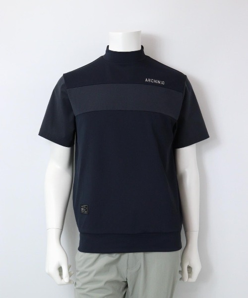 archivio(アルチビオ)の「<MENS>異素材切替ハイネックプルオーバー(Tシャツ/カットソー・メンズ・ブルー/ネイビー/グリーン・LL/L/M)」の4枚目の写真