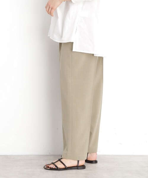 THE SHOP TK （ザ ショップ ティーケー ）の「【XS-XLサイズ】麻調ワイドパンツ/洗濯機OK/from the VOICE（その他パンツ・レディース・ベージュ/ダークブラウン/ブラック/アイボリー・11/12/13/14/10）」の19枚目の写真