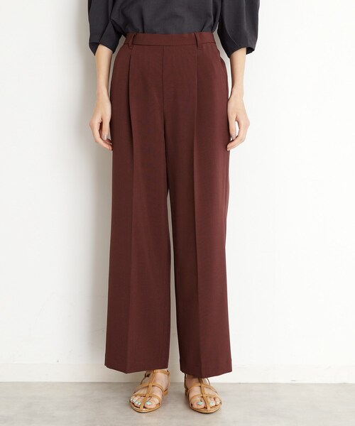 THE SHOP TK （ザ ショップ ティーケー ）の「【XS-XLサイズ】麻調ワイドパンツ/洗濯機OK/from the VOICE（その他パンツ・レディース・ベージュ/ダークブラウン/ブラック/アイボリー・11/12/13/14/10）」の11枚目の写真