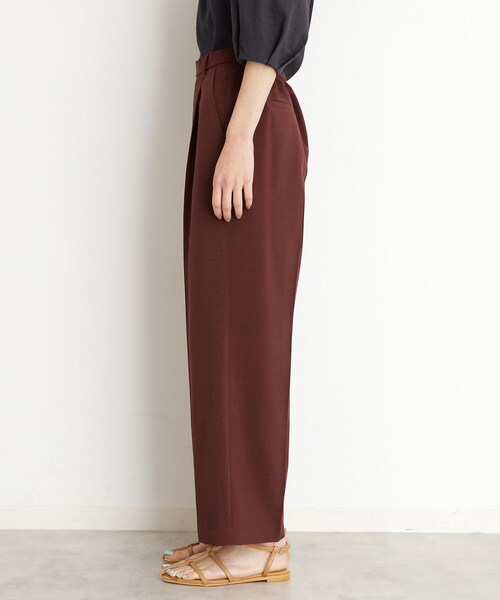 THE SHOP TK （ザ ショップ ティーケー ）の「【XS-XLサイズ】麻調ワイドパンツ/洗濯機OK/from the VOICE（その他パンツ・レディース・ベージュ/ダークブラウン/ブラック/アイボリー・11/12/13/14/10）」の12枚目の写真