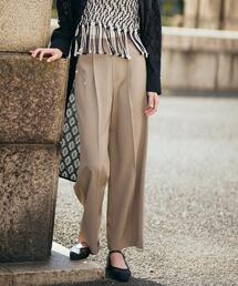 THE SHOP TK  | 【XS-XLサイズ】麻調ワイドパンツ/洗濯機OK/from the VOICE(その他パンツ)