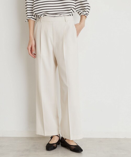 THE SHOP TK （ザ ショップ ティーケー ）の「【XS-XLサイズ】麻調ワイドパンツ/洗濯機OK/from the VOICE（その他パンツ・レディース・ベージュ/ダークブラウン/ブラック/アイボリー・11/12/13/14/10）」の6枚目の写真