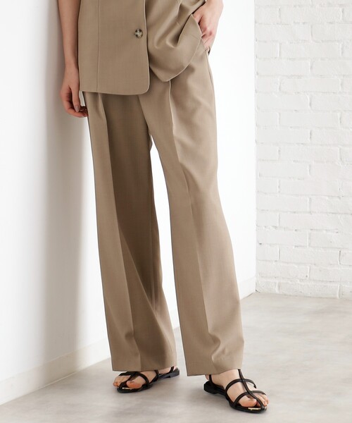 THE SHOP TK （ザ ショップ ティーケー ）の「【XS-XLサイズ】麻調ワイドパンツ/洗濯機OK/from the VOICE（その他パンツ・レディース・ベージュ/ダークブラウン/ブラック/アイボリー・11/12/13/14/10）」の7枚目の写真