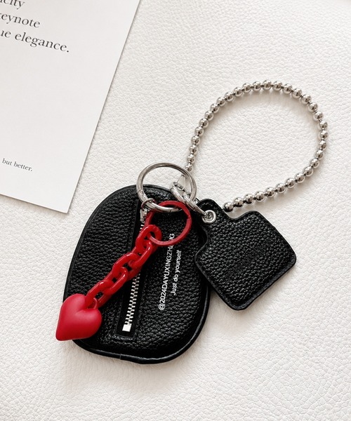 NOLITA LABORATORY(ノリータラボラトリー)の「【 NOLITA / ノリータ 】ハート チャーム ブラック フェイクレザー バックル キーチェーン キーホルダー アクセサリー バッグチャーム シボ加工 / ミニポーチ(チャーム・レディース・ブラック/パープル/ピンク/レッド・FREE)」の18枚目の写真