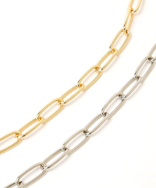 GLOBAL WORK（グローバルワーク）の「MATINE LINE/マンテルチェーンネックレス/288867（ネックレス・レディース・シルバー/ゴールド・FREE）」の4枚目の写真
