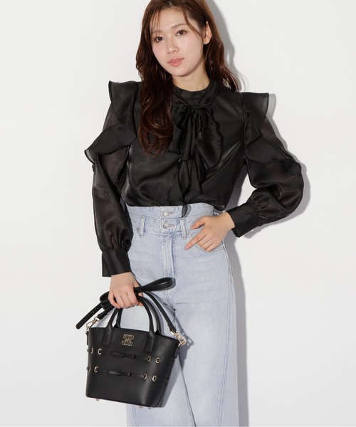 JILL by JILL STUART(ジルバイジルスチュアート)の「◇BowリンクJトートバッグ(ショルダーバッグ・レディース・ブラック/ベージュ・FREE)」の20枚目の写真