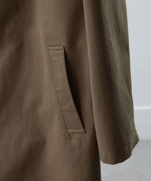 ZIP FIVE -White Line-(ジップファイブホワイトライン)の「【White Line】 Soutiencollar Spring Coat / カットオフ ステンカラーコート(ステンカラーコート・メンズ・カーキ/ブラック/ブラウン・X-LARGE/LARGE/MEDIUM)」の9枚目の写真