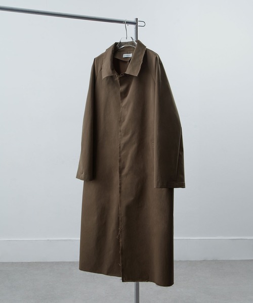 ZIP FIVE -White Line-(ジップファイブホワイトライン)の「【White Line】 Soutiencollar Spring Coat / カットオフ ステンカラーコート(ステンカラーコート・メンズ・カーキ/ブラック/ブラウン・X-LARGE/LARGE/MEDIUM)」の15枚目の写真