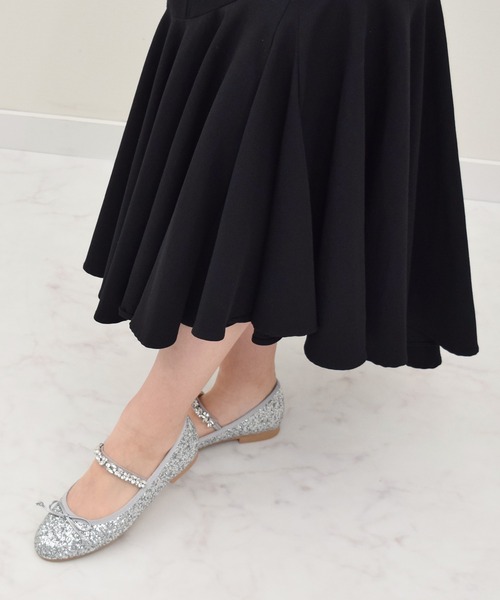 Bridget Birkin（ブリジットバーキン）の「【Bridget Birkin】ビジューストラップバレエシューズ(551530)（バレエシューズ・レディース・シルバー系その他/ブラック系その他/ブラック・24.5/23.5/24/23）」の8枚目の写真