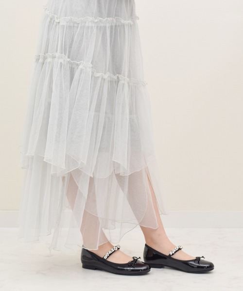 Bridget Birkin（ブリジットバーキン）の「【Bridget Birkin】ビジューストラップバレエシューズ(551530)（バレエシューズ・レディース・シルバー系その他/ブラック系その他/ブラック・24.5/23.5/24/23）」の11枚目の写真