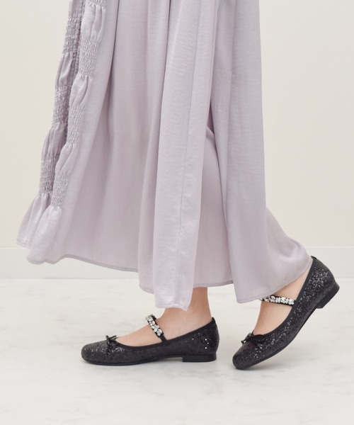 Bridget Birkin（ブリジットバーキン）の「【Bridget Birkin】ビジューストラップバレエシューズ(551530)（バレエシューズ・レディース・シルバー系その他/ブラック系その他/ブラック・24.5/23.5/24/23）」の12枚目の写真