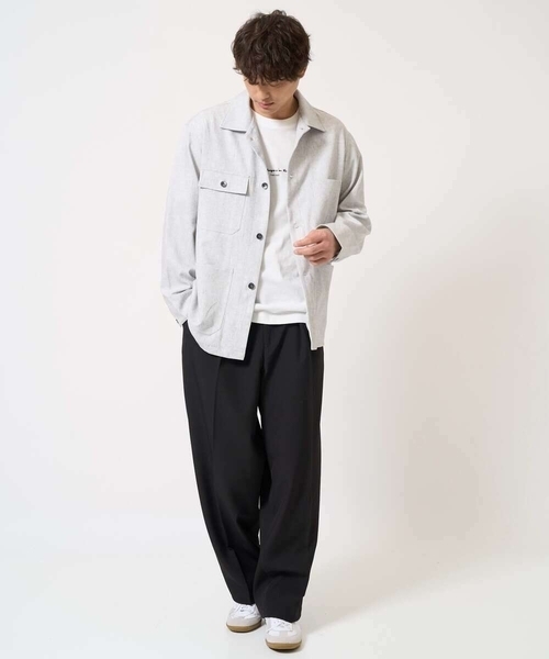 a.v.v（アーヴェヴェ）の「【春の新作】2タックワイドイージースラックス（スラックス・メンズ・ブラック・46/48）」の3枚目の写真