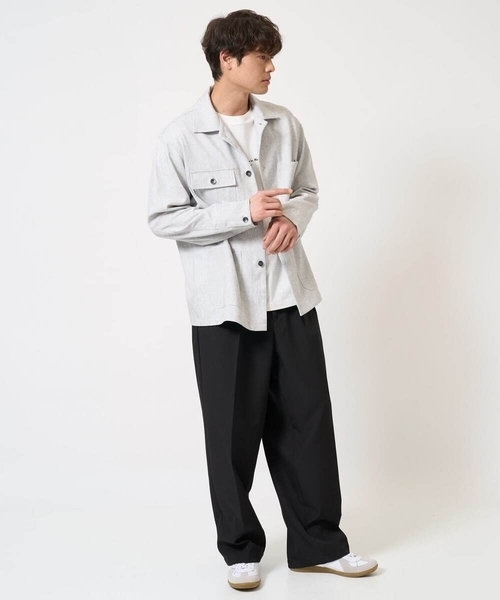 a.v.v（アーヴェヴェ）の「【春の新作】2タックワイドイージースラックス（スラックス・メンズ・ブラック・46/48）」の4枚目の写真