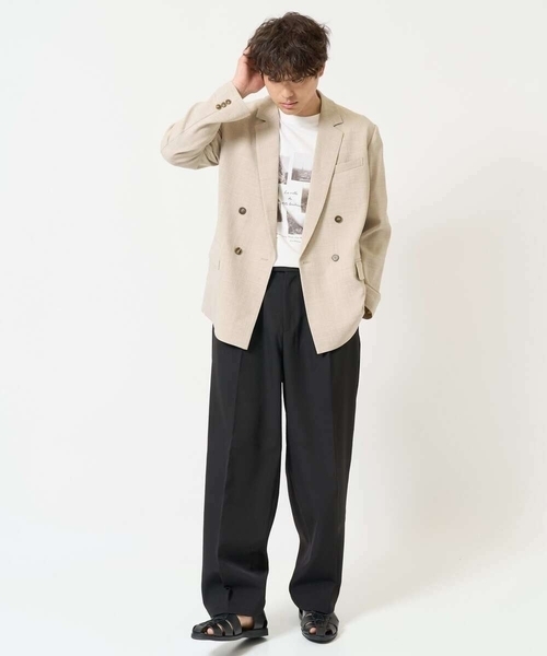 a.v.v（アーヴェヴェ）の「【春の新作】2タックワイドイージースラックス（スラックス・メンズ・ブラック・46/48）」の5枚目の写真