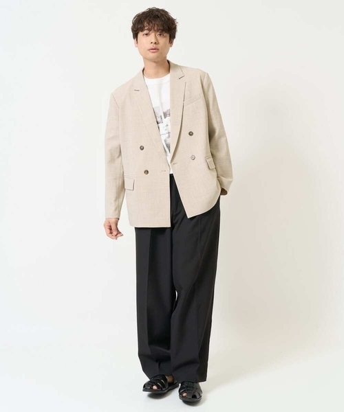 a.v.v（アーヴェヴェ）の「【春の新作】2タックワイドイージースラックス（スラックス・メンズ・ブラック・46/48）」の6枚目の写真