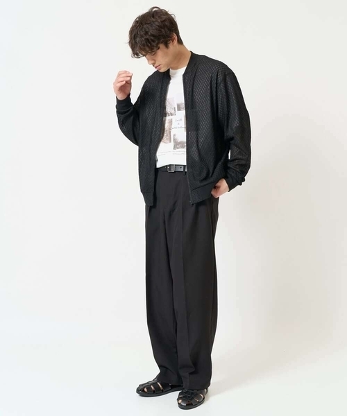 a.v.v（アーヴェヴェ）の「【春の新作】2タックワイドイージースラックス（スラックス・メンズ・ブラック・46/48）」の7枚目の写真