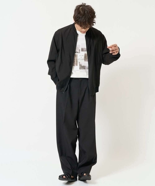 a.v.v（アーヴェヴェ）の「【春の新作】2タックワイドイージースラックス（スラックス・メンズ・ブラック・46/48）」の8枚目の写真