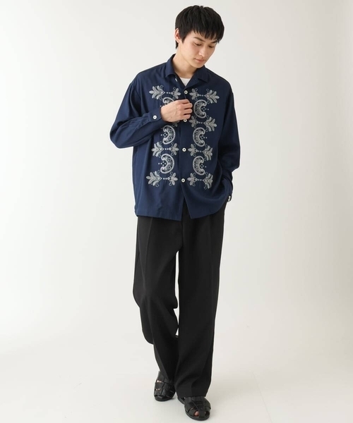 a.v.v（アーヴェヴェ）の「【春の新作】2タックワイドイージースラックス（スラックス・メンズ・ブラック・46/48）」の15枚目の写真