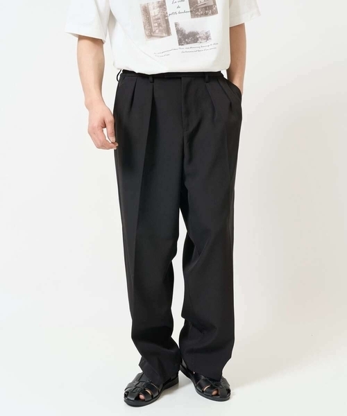 a.v.v（アーヴェヴェ）の「【春の新作】2タックワイドイージースラックス（スラックス・メンズ・ブラック・46/48）」の20枚目の写真