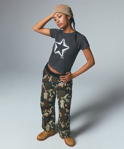 ✨美品　X-girl PIT CREW PANTS X-girl｜RHINESTONE LOGO LOOSE DENIM PANTS X-girl | Rakuten