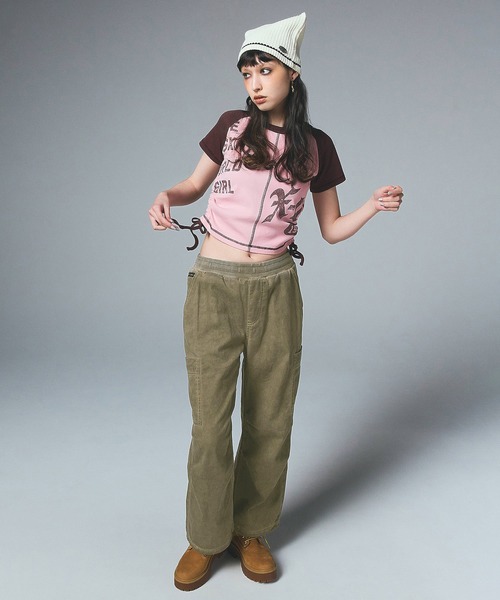 がんびあっそ セール】WAIST RIB EASY PANTS（その他パンツ）｜X-girl（エックス