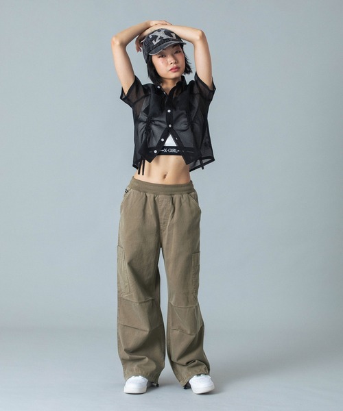 がんびあっそ セール】WAIST RIB EASY PANTS（その他パンツ）｜X-girl（エックス