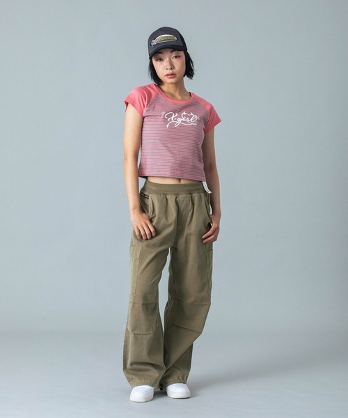 X-girl エックスガール パンツ WAIST RIB EASY PANTS（その他パンツ）｜X-girl（エックスガール