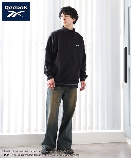 Reebok(リーボック)の「【Reebok/リーボック】サイドジャガードテープ リブライン トラックジャケット(ジャージ・メンズ・サックスブルー/ネイビー/ブラック/チャコール・L/M/LL)」の15枚目の写真