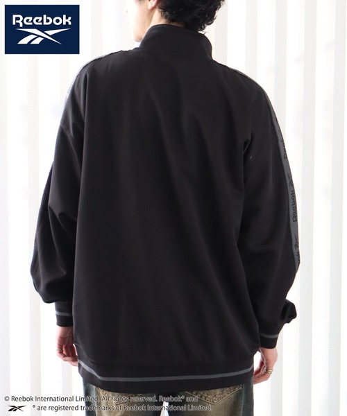 Reebok(リーボック)の「【Reebok/リーボック】サイドジャガードテープ リブライン トラックジャケット(ジャージ・メンズ・サックスブルー/ネイビー/ブラック/チャコール・L/M/LL)」の14枚目の写真