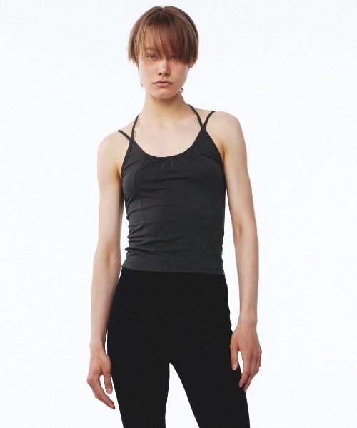 Kijun(キジュン)の「Kijun/キジュン Double Strap Tank Top タンクトップ(タンクトップ・レディース・チャコール/オフホワイト/スカイブルー・S/M)」の2枚目の写真