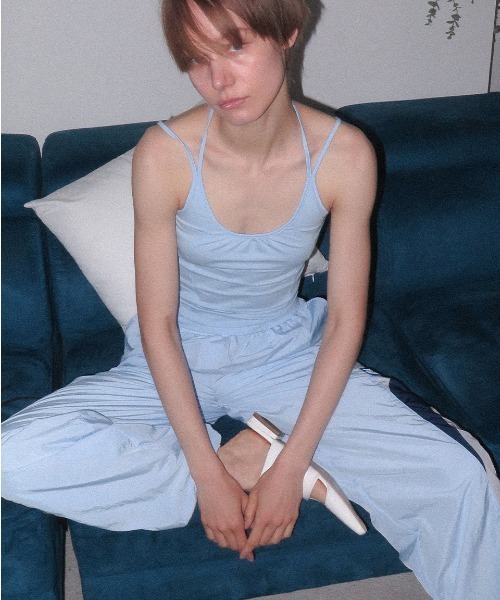 Kijun(キジュン)の「Kijun/キジュン Double Strap Tank Top タンクトップ(タンクトップ・レディース・チャコール/オフホワイト/スカイブルー・S/M)」の3枚目の写真